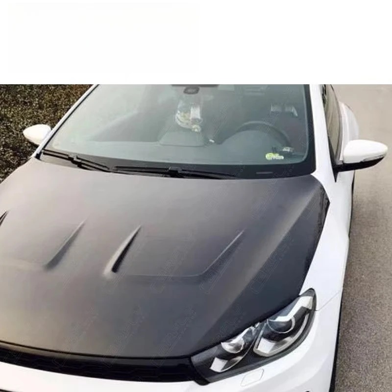 For VW Scirocco 2008-2017 Customized Carbon Fiber Hood Clear Coated